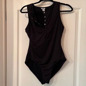 Andie Malibu Black Snap-Front One-Piece Swimsuit